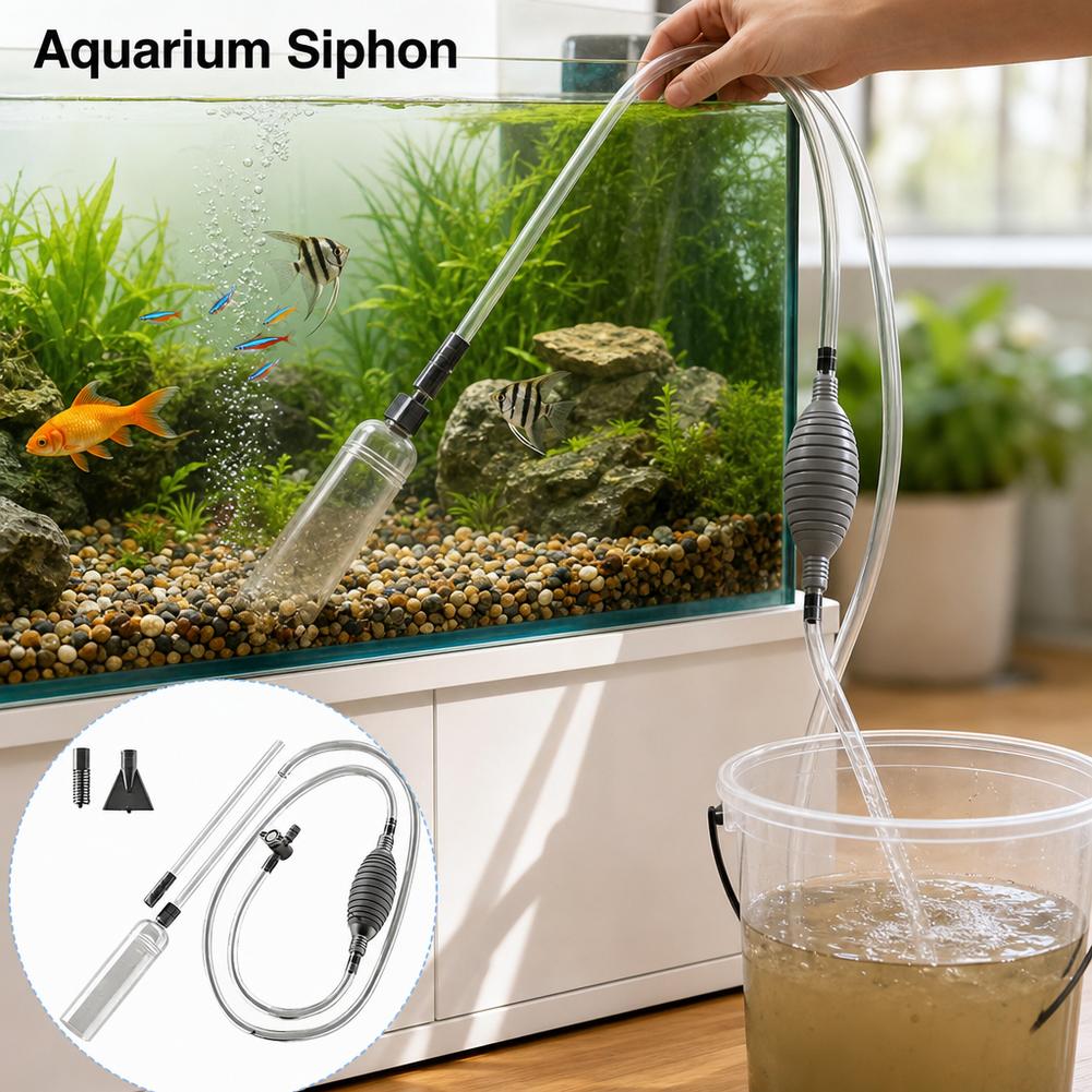 Aquarium Marine Sand - Ręczny syfon do akwarium, zestaw do