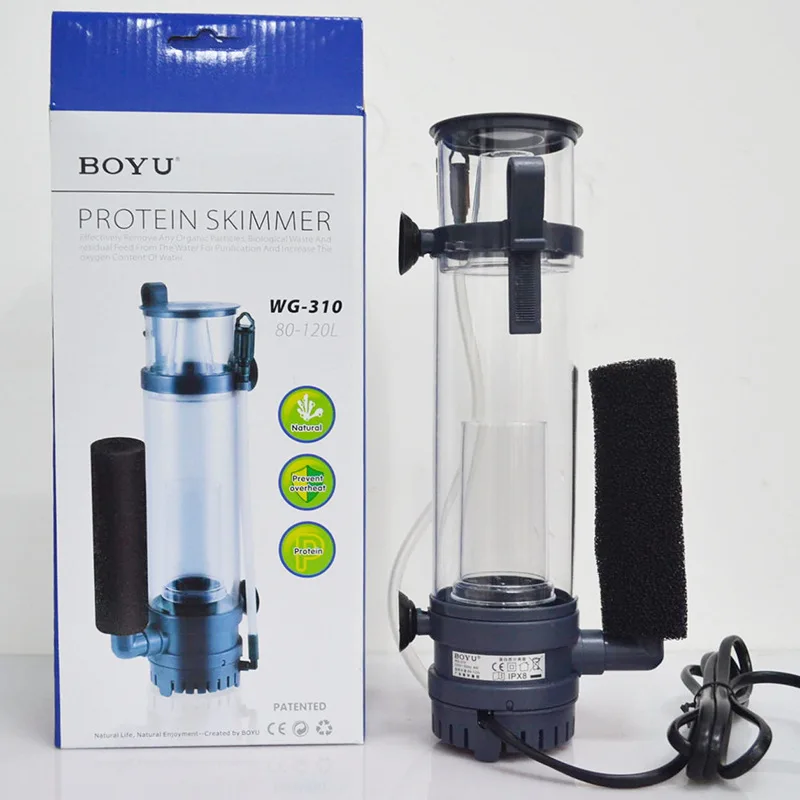 Marine Aquarium Protein Skimmer - Filtr proteinowy BOYU 6W/8W, wiszący, z